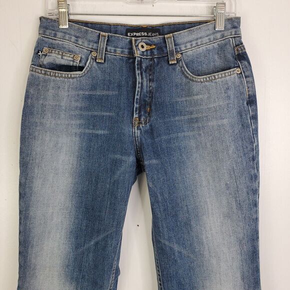 Women's Straight Leg Jeans - Blue - Picture 6 of 10